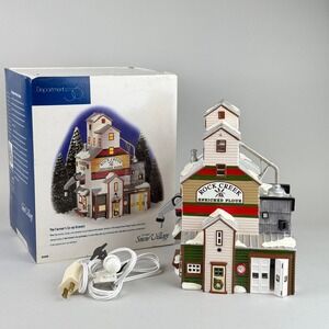 Department 56 Snow Village The Farmer's Co-op Granary 54946 Lighted NOS‎